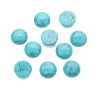 KALLORY 20pcs Blue Crystal Cabochons for Jewelry Making, and Half round Flat Base Crystal Stones Suitable for DIY Jewelry Design and Vase Decorations