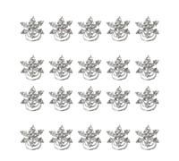 KALLORY 20pcs Bridal Hair Clip White Alloy Spiral Springs Pin with Rhinestone Snowflake Design, DIY Hairstyle Accessories for Ladies Suitable for Shopping and Celebrations
