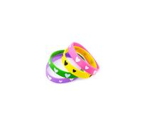 KALLORY 20pcs Fashion Silicone Wrist Band Candy Colour and Heart Pattern, Comfortable to Wear Silica Gel Bracelet for Exercising and Sports Activities Random Color