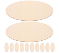 KALLORY 20pcs Oval Wooden Cutouts Oval Wood Slices Rustic Natural Wood Suitable for Painting Easy to Carry for Teachers and Teens On-the-go Crafting Sessions