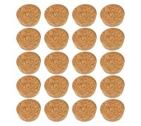 KALLORY 20pcs Tapered Wood Bottle Stoppers for Drift Glass Bottles and Carafes, Leakproof Cork Plugs Preventing Liquid Leaks and Enhancing Longevity of Essential Oils, for Home Winemaking
