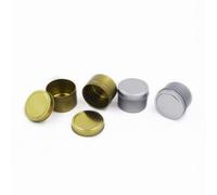KALLORY 24pcs Small round Tinplate Candy Boxes and Biscuit Containers in Silver Colour, Seam Tightly Sealed, Multi-purpose Storage Jars for Birthday Party Collections