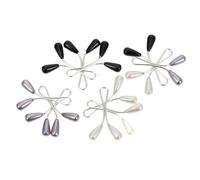 KALLORY 24pcs U-shaped Pearl Scarf Clips for Hijab and Headscarves, Steel Needle with Elegant Pearl Design, Easy to Wear and Sturdy, for Offices and Parties