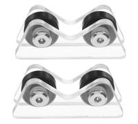 KALLORY 2pcs Acrylic Billiard Straightness Tester Tool for Pool and Snooker Cues Precise and Reliable Measurements, Ferris Wheel Shape for Professional Players and Tournaments