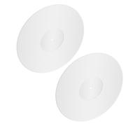 KALLORY 2pcs Acrylic Vinyl Record Player Slipmats 12 Inch White Turntable Mats for Noise Reduction and Gentle on Records, Suitable for Home and Studio Equipment