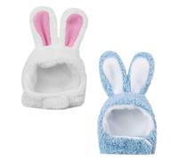 KALLORY 2pcs Adorable Kitten Hats Wear-resistant Cashmere Material, Unique Shape Cat and Dog Costume Accessories for Festivals and Parties, Skin-friendly and Washable Pet Headwear
