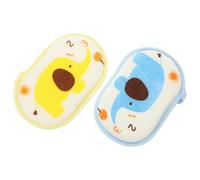 KALLORY 2pcs Bath Sponge Cotton Bathing Towel Portable Body Scrubber and Babies Lightweight Rich Bubble Body Cleaning