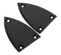 KALLORY 2pcs Black Abs Guitar Rod Cover Plates for Electric Guitar Easy to Install Practical Truss Rod Covers Replacement Parts