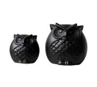 KALLORY 2pcs Ceramic Owl Figurines Shaped Figurine Desktop Decoration Not Easy to Knock over Indoor Desktop Decor Unique Cartoon Style