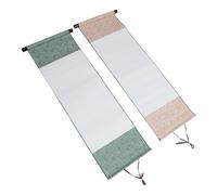 KALLORY 2pcs Chinese Calligraphy Scrolls Blank Xuan Paper Wall Hanging Scrolls 35.4x11.4 Inch Decorative Painting and Writing Roll Suitable for Beginners and Professionals