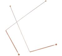 KALLORY 2pcs Copper Dowsing Rod Portable Divining Probe Stick Made of 99.9% Copper for Finding Water Sources and Ghost Exploration Suitable for Outdoor Use