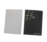 KALLORY 2pcs Elegant Wedding Vow Book with 50 Pages, Smooth Writing Surface, Offset Paper, Organise Heartfelt Declarations for Wedding Ceremony or Speech