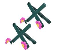 KALLORY 2pcs Folding Bookshelf Plastic Flower Shape Recipe Holder Desktop Display Shelf Book Stand for Reading Textbooks Home Kitchen Use