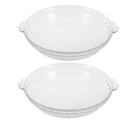 KALLORY 2pcs Glass Microwave Food Guard with Steam Circulation Design and Anti Splatter Feature, Sturdy Microwave Oven Cover Lid for Kitchen and Serving Dish Use