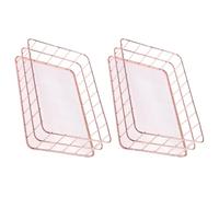 KALLORY 2pcs Guest Towel Storage Basket Bathroom Napkin Holder Iron Paper Towel Holder with Simple Elegant Look for Desktop Organisation