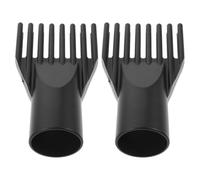 KALLORY 2pcs Hair Dryer Attachment Comb Nozzle for Barber Shop and Travel, Black Abs Material Styling Tool to Maximize Volume and Eliminate Curling, Professional Hair Dryer Replacement