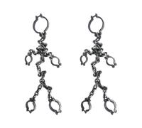KALLORY 2pcs Halloween Prisoner Costume Props Full Body Plastic Iron Chain Shackles for Men Women Cosplay Party Pretend Play Accessories