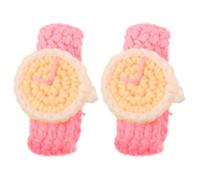 KALLORY 2pcs Hand-woven Woolen Yarn Bracelets for Adults Women, Breathable Braided Wrist Chain Suitable for Daily Wearing and Shopping