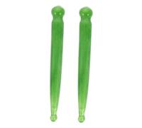 KALLORY 2pcs Massager for Head Points Massager Jade Massage Stick Eye Massage Stick Reflexology Pens Facial Massage Tool Acupressure Pen Beeswax Massage Socks Physiotherapy