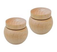 KALLORY 2pcs Multi-function Compact Parrot Bowls Bird Feeders with Reasonable Capacity Wooden Material Suitable for Daily Use, Can Be Placed on Your Hand Or in The Cage