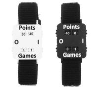 KALLORY 2pcs Portable Tennis Scorekeeper Wristbands with Mechanical Dial, Adjustable Elastic Strap, and Antislip Grip, Reliable Outdoor Sports Score Counter for Training and Matches