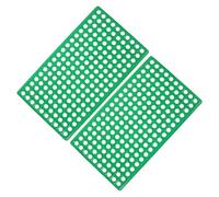 KALLORY 2pcs Rabbit Hutch Floor Mats with Drainage and Waste Leakage Design, Plastic round Hole Cage Liners for Breeding Rabbits and Small Animals like Bunny and Rat