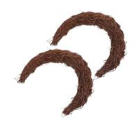 KALLORY 2pcs Rattan Moon Wreath Form for DIY Design, Lightweight Rustic Grapevine Twig Wreaths, for Home Decor and Window Decorations