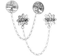 KALLORY 2pcs Retro Shawl Clips Vintage Shirt Clips Clasp Alloy Material Elegant Design Decorative Effect Not Easy to Skid off Suitable for Sweaters and Cardigans