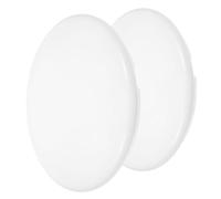 KALLORY 2pcs Round PVC Ceiling Light Covers with Twistlock Design for Kitchen and Balcony, Sleek White Lamp Shade Replacement, Easy to Clean Ceiling Light Covers for Home Fixtures