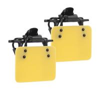 KALLORY 2pcs Shooting Eye Blinder Archery Eye Shield Clip-on Shooting Blinder for Glasses, Abs Yellow, Dual-sided Protection, Universal Frame Compatibility, for Archery Training
