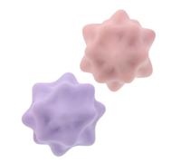 KALLORY 2pcs Spiky Fascia Ball for Muscle and Fascial Relief, Silicone Multi-use Massage Ball Trigger Point Therapy, Fitness Aid and Yoga Exercise Tool for Office and Home Use