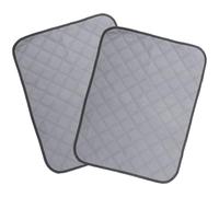 KALLORY 2pcs Washable Hamster Cage Liner Small Pet Pee Pads Soft Bedding Mat for Guinea Pigs Rats Chinchillas Bunnies Hedgehogs Reusable Training Mat Gray