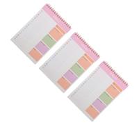 KALLORY 3 Books Planner and Habit Tracker 5.5"x8.7" Spiral Binding Lightweight Minimalist Design Double-sided 52 Tear-off Sheets Task Organizer Notepads for Work and Study