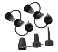 KALLORY 3 Sets Plastic Air Pump Nozzles for Air Mattresses and Swimming Rings, 3 Different Nozzles for Quick Inflation, Versatile and Easy to Store for Indoor and Outdoor Use
