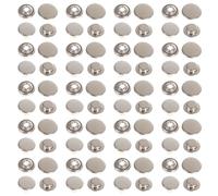 KALLORY 30pcs Brass Buttons Small Fastener Metal Snap Buttons for Shirt Fasteners