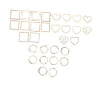 KALLORY 30pcs Lace Border Scrapbooking Paper for DIY Journal Decoration, Easy to Write and Fold, Assorted Colours with Round Shapes for Creative Scrapbook Material