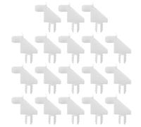 KALLORY 30pcs White Nylon Shelf Support Pegs for Furniture and Cabinets, Right Angle Shelf Clips with Screws, Easy Installation and Convenient Storage Solutions for DIY Projects