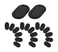 KALLORY 30pcs Woofer Replacement Membrane for Loudspeaker and Bass Speaker, Black Plastic Vibration Membrane with Oval Shape, Enhanced Bass Quality and Easy Installation for Car and Home