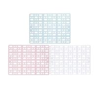 KALLORY 3pc Plastic Pet Foot Mats for Rabbit and Chinchilla Cage with Fixed Buckle, Comfortable and Anti-sprain Design, Suitable for Living Room and Kitchen Use