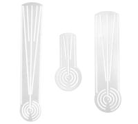 KALLORY 3pcs Acrylic Mandala Art Ruler Set with Smooth Edges and Precision Circle Drawing, Layered Dotting Ruler Rings and Radial Stencil Lines for Artists’ Boards and Watercolor Papers