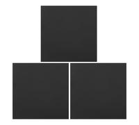 KALLORY 3pcs Anodized Aluminum Sheet Blanks For Engraving - Black Square Engravable Metal Plates For Blank Office Signs Door Panel Name Plates Or Decorative Wall Signs 12 Inch