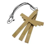 KALLORY 3pcs Cross Pendant Necklace for Men, Religious Crucifix Chain with Elegant Clerical Design, Plastic Material Resists Slippage and Abrasive Wear, for Baptisms and Sermons