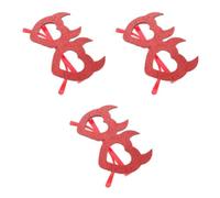 KALLORY 3pcs Heart Shaped Glasses Set Valentine S Day Party Eyewear with Devil Horn Design for Wedding Decorations and Photo Booth Props
