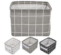 KALLORY 3pcs Multi-function Folding Storage Basket Made of Cloth with Simple and Fresh Design, for Dorm and Office Countertop Organisation of Keys and Combs
