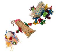 KALLORY 3pcs Parrot Cage Set Bird Chewing for Cockatiels and Lovebirds Provides Essential Physical Activity and Beak Conditioning for Cage Birds