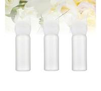KALLORY 3pcs Scalp Applicator Bottle with Graduated Scale and Comb, 60ml Plastic Hair Dye Bottle for Toner Application in Hair Salon