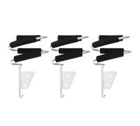 KALLORY 3pcs Wall Mounted Hair Dryer Holders Rack Made of Stainless Steel and Sponge, Safe for Use, for Beauty Salons and Bridal Shops, Space-saving Hanging Storage Solution