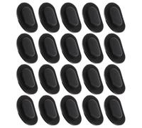 KALLORY 40pcs Eva Nose Pads for Eyeglasses and Sunglasses, Lightweight Anti-Slip Bridge Nose Pad Cushions Replacement for Plate Optical Frames, Black