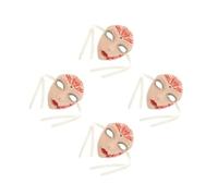 KALLORY 4pcs Ancient Chinese Full Face Masks for Women Hand-painted Hanfu Cosplay Accessory Traditional Chinese Style Masquerade Decoration for Carnival Party and Costume Dress-up