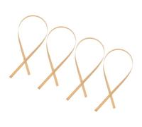 KALLORY 4pcs Bamboo Strips for Crafting Flat Woven Material Bendable Bamboo Webbing Strips for DIY Basket Weaving and Furniture Model Making